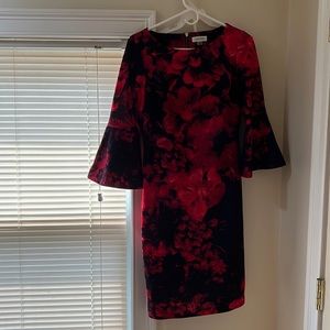 Red and Black Calvin Klein Dress